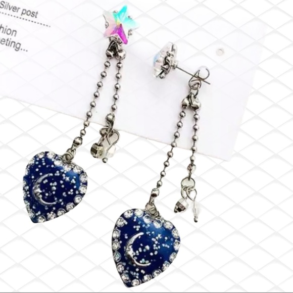 ππ Betsey Johnson Style - Star & Heart Earrings - Picture 3 of 3